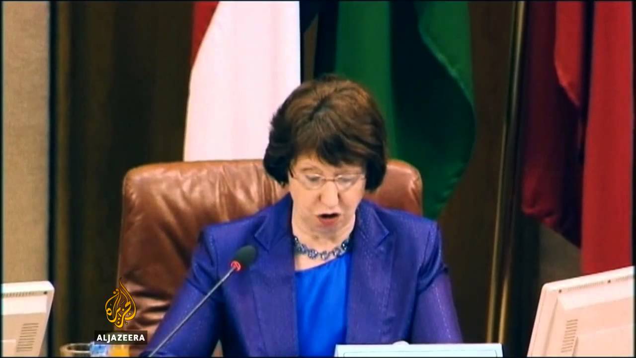 أشتون في اجتماع جامعة الدول العربية بالقاهرة - قناة الجزيرة البلقان