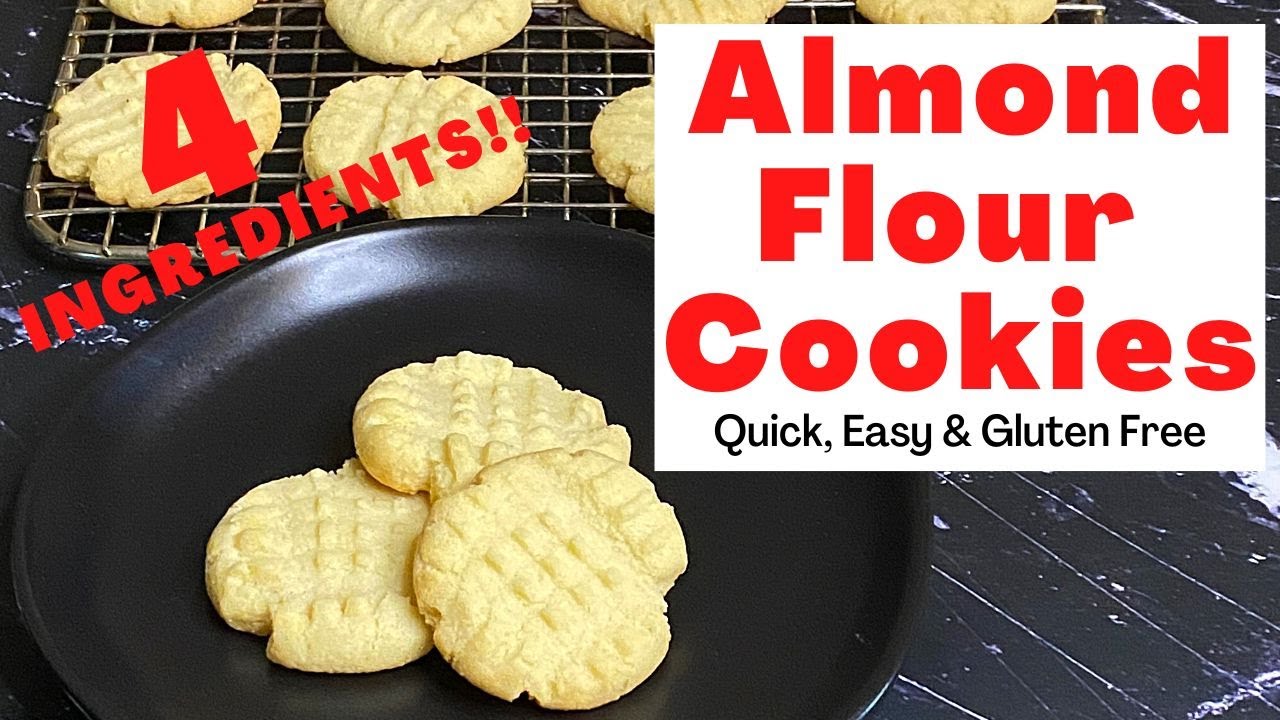 Песочное печенье из миндальной муки из 4 ингредиентов | Быстрое и простое безглютеновое печенье