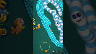 🐛Worm zone io.| biggest snake surrounding 😱 how to become top 1 in Worm zone io#saampwala game