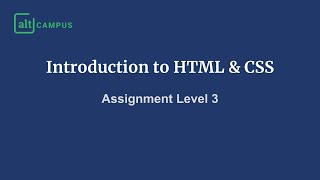 Web Resume - Assignment Level 3 | Introduction to HTML and CSS