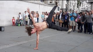 B-boy dancers perform in London