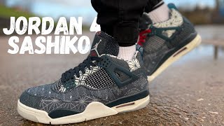 These Are Unlike Any Other!! Jordan 4 Sashiko/Deep Ocean Review & On Foot