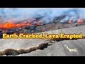 Kilauea Volcano: Earth Cracked, Lava Erupted, Hawaii Hot Spot Mantle Plume, USA