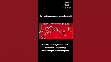 Day 3 of making an extreme demon 😈  #extremedemon #geometrydash #gdupdate #gdgameplay #gd