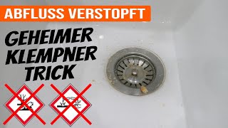 Hausmittel verstopfter Abfluss / Umweltfreundlicher Klempner Trick der funktioniert / Das ORIGINAL!