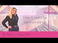 how to export a list from kartra