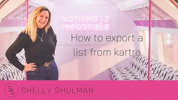 how to export a list from kartra