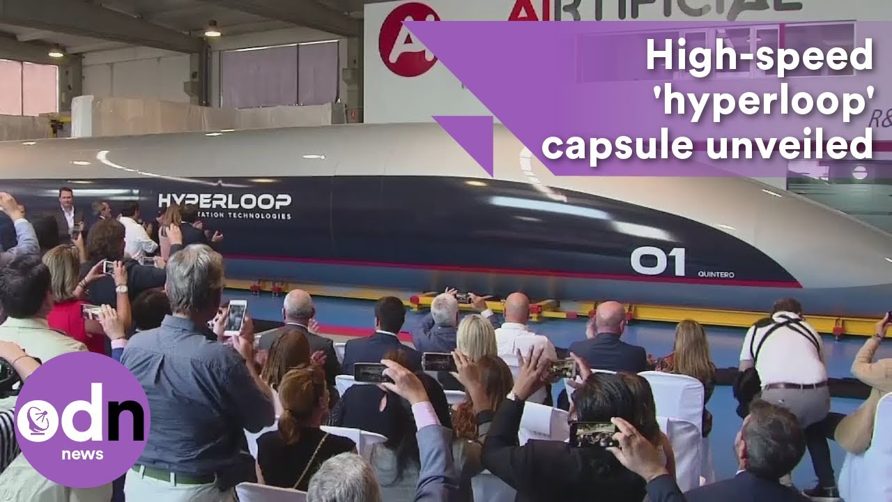 Hyperloop Technology Capsule Futuristic high-speed 'hyperloop' capsule unveiled - YouTube
