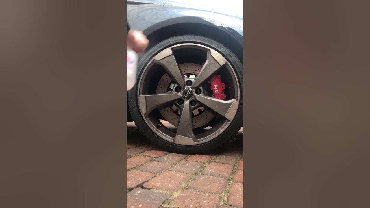 Autosmart Red7 wheel cleaner used on Audi RS3 alloy YouTube