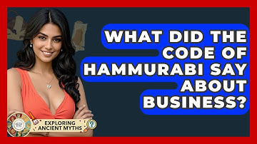 What Did The Code Of Hammurabi Say About Business? - Exploring Ancient Myths