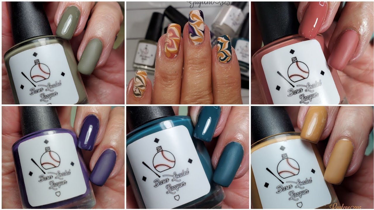 New Bases Loaded Lacquer Fall colors review, swatch, stamp, and