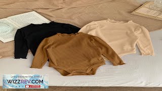 SHEIN 3pcs/Set Newborn Baby Girl Cute Knitted Elastic Solid Color Snap Crotch Review screenshot 4
