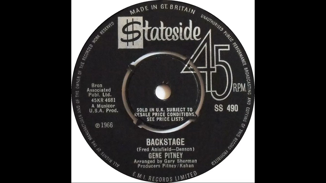 UK New Entry 1966 (48) Gene Pitney - Backstage