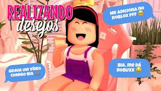 REALIZANDO DESEJOS DE FÃS NO ROBLOX !! PARTE 1