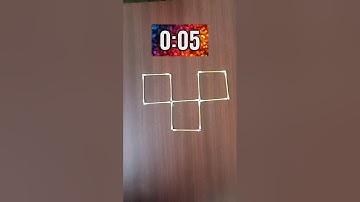 Make 5 Squares by moving 3 sticks 😎 solved ✔️ #challenge #puzzle