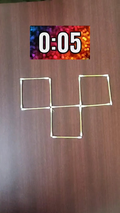 Make 5 Squares by moving 3 sticks 😎 solved ✔️ #challenge #puzzle