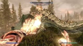 Skyrim Ash Spawn vs Blood Dragon