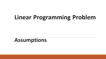 3 - LPP - Assumptions - #MadhavanSV