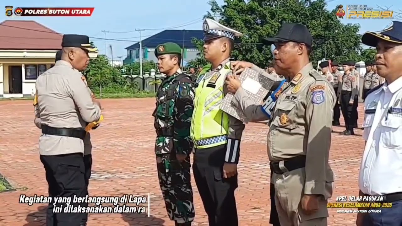 Jelang Idul Fitri 1447 H, Polres Buton Utara Gelar Apel Pasukan Operasi Keselamatan Anoa 2026