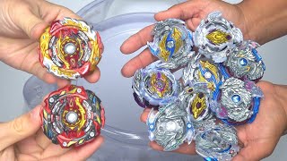 WORLD SPRIGGAN vs ALL LONGINUS LUINOR BEYS | Beyblade Burst Super King ベイブレードバーストスーパーキング