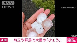 【速報】埼玉や群馬で大量の「ひょう」強風で傘壊れる(2022年6月2日)