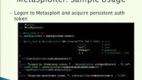 DEFCON 20: Post Exploitation Nirvana: Launching OpenDLP Agents over Meterpreter Sessions