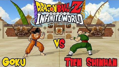 Goku Vs. Tien Shinhan (CPU Vs CPU) DBZ - INFINITE WORLD (Mod Budokai 4)