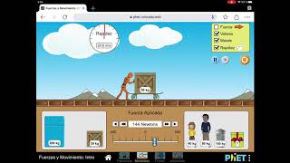How to use the Forces and Motion simulation available in Phet Colorado