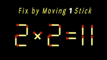 Logic puzzle, Fix The Equation by Moving One Stick | Smartest puzzle