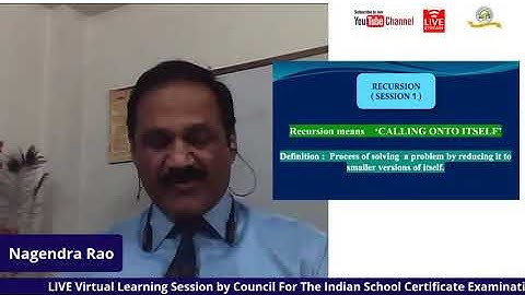 ISC Computer Science: Recursion (Session 1)