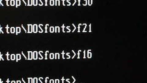 Change Your DOS Font