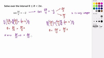 Solving Trig Equations with a Period Change (Example 2)