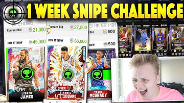 1 WEEK SNIPE CHALLENGE VS YEZIUM!! WE SNIPED GALAXY OPAL GIANNIS & AND MADE 5 MILLION MT! NBA 2K20