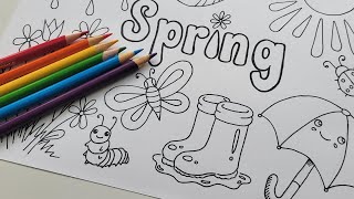 Creating a Spring Coloring Page