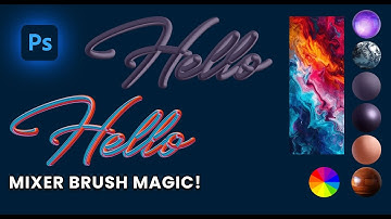 Master 3D Effects in Photoshop Create Stunning 3D Text & Designs with Mixer Brush