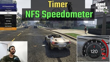 GTA 5 - NFS gauge RPM Gear Speedometer & Timer MOD | Installation | Hindi