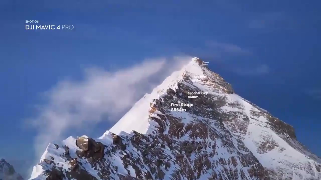 Эверест с дрона, высота 8848м #эверест #экстрим #путешествия #travel #everest 