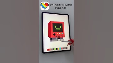 Coloring Book Pixel Art Color By Number ROBOTS #pixel #coloringbook #pixelbynumber #newvideo