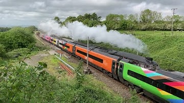 4498 Sir Nigel Gresley at Cinderbarrow  on Sat 21st May 22, return trip to Crewe.