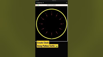 Draw Clock Using Python Turtle 😊 Coding Status  #shorts #coding #programming