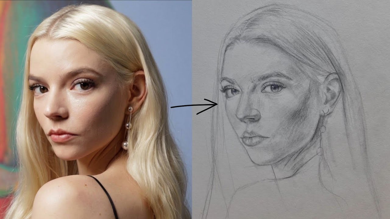 How to draw a portrait using loomis method - YouTube