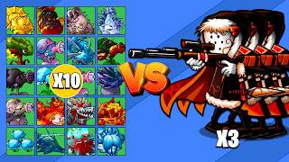 3 FRANCOTIRADOR ALPHA DEFINITIVO vs TODAS LAS PLANTAS X10 | PvZ FUSION