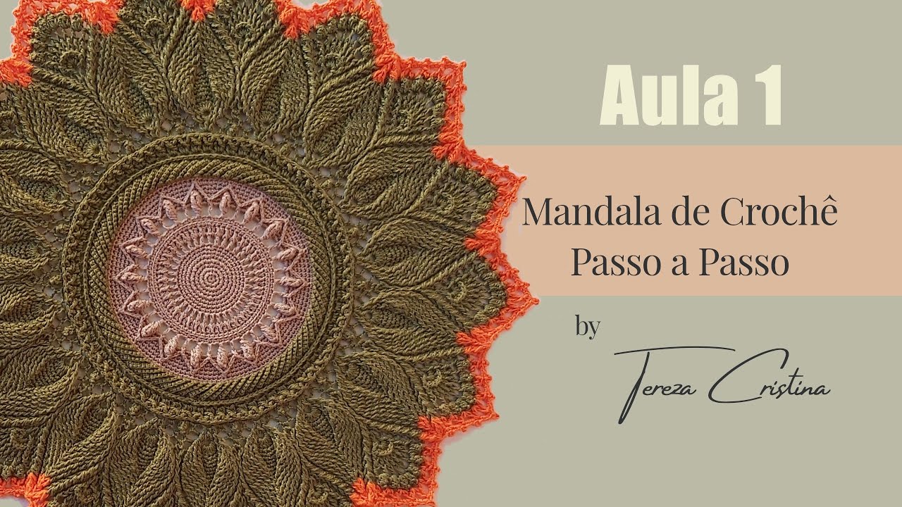 Mandala de Crochê Passo a Passo Por Carreira Aula 1