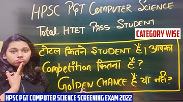 TOTAL HTET QUALIFIED STUDENTS IN PGT COMPUTER SCIENCE IN CATEGORY WISE | GOLDEN CHANCE | NS CLASSES