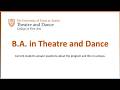 B.A. in Theatre & Dance Student Insights π