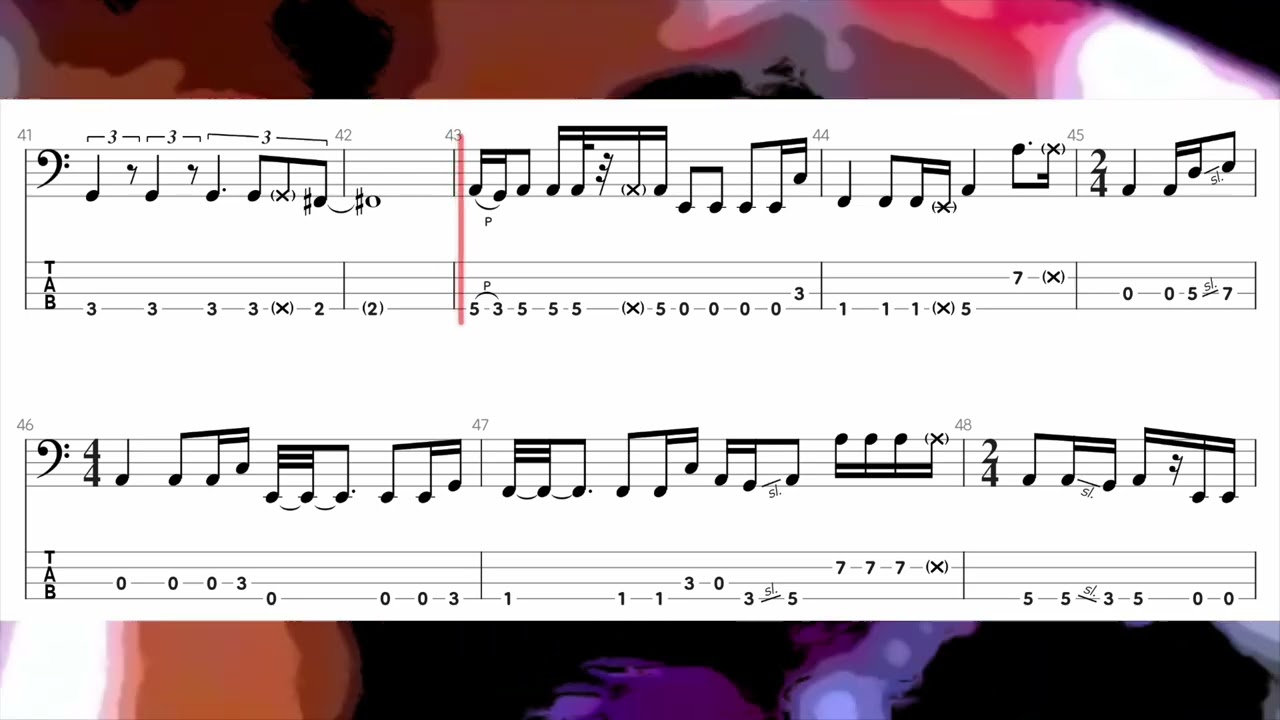 Radiohead LIVE BASS TAB - Life in a Glasshouse - London - 09/06/2001