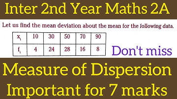 Problem on measure of Dispersion||Inter 2nd Year Maths 2A in telugu@maths naresh eclass
