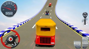 Tuk Tuk Rickshaw Impossible Track Stunt - Mega Ramp Driving Simulator Game 3D - Android Gameplay