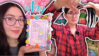 making a trinket picture frame and cutting my own hair!! | vlog