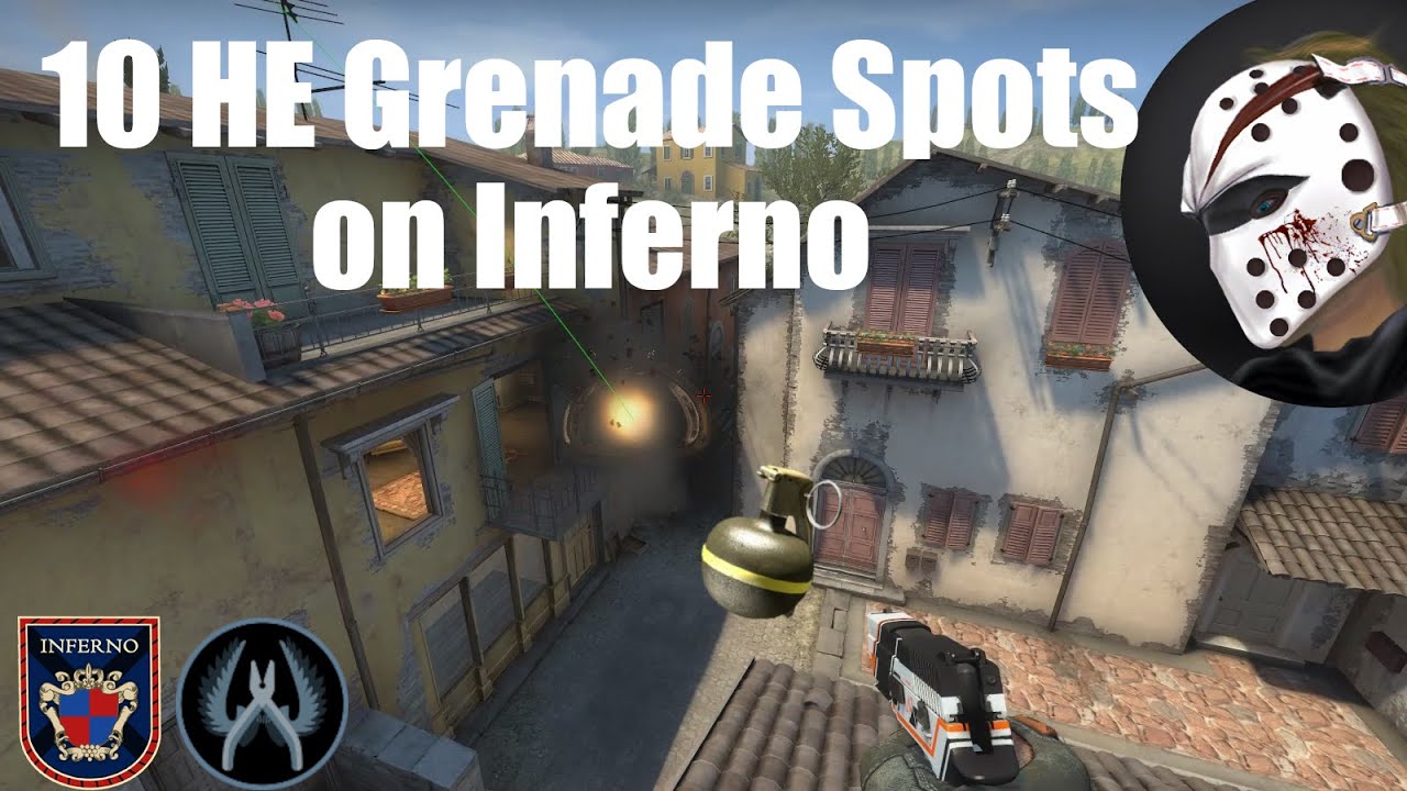 CS GO 10 HE Grenade Spots on Inferno (CT)